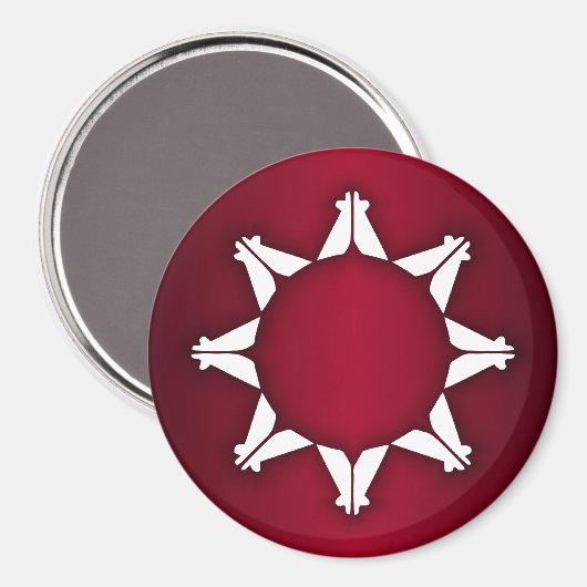 Aimant Drapeau Oglala Lakota (Recto/Verso)