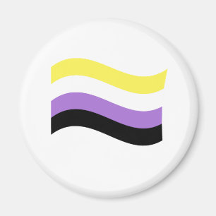 Aimant Drapeau ondoyant non binaire