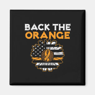 Aimant Drapeau Orange Sunflower Us Leucémie Sensibilisati