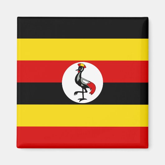 Aimant Drapeau ougandais (Ouganda) (Devant)