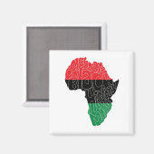 Aimant Drapeau panafricain Noir Histoire Mois Art Design (Recto/Verso)