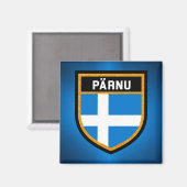 Aimant Drapeau Pärnu (Recto/Verso)