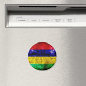 Aimant Drapeau patiné Maurice (In Situ (Lave-vaisselle))