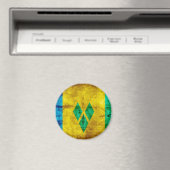 Aimant Drapeau patiné Saint-Vincent (In Situ (Lave-vaisselle))