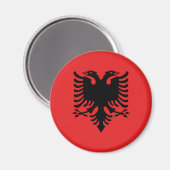 Aimant Drapeau patriotique albanais (Recto/Verso)