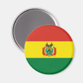 Aimant Drapeau patriotique bolivien (Recto/Verso)