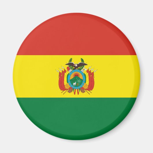 Aimant Drapeau patriotique bolivien (Devant)