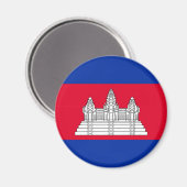 Aimant Drapeau patriotique cambodgien (Recto/Verso)