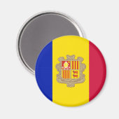 Aimant Drapeau patriotique d'Andorre (Recto/Verso)