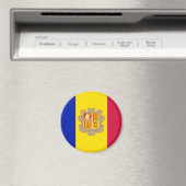 Aimant Drapeau patriotique d'Andorre (In Situ (Lave-vaisselle))