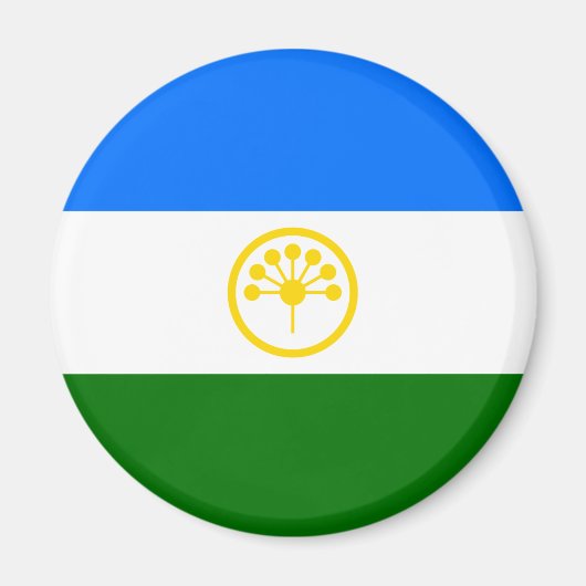 Aimant Drapeau patriotique de Bachkortostan (Devant)