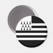 Aimant Drapeau patriotique de Bretagne (Recto/Verso)