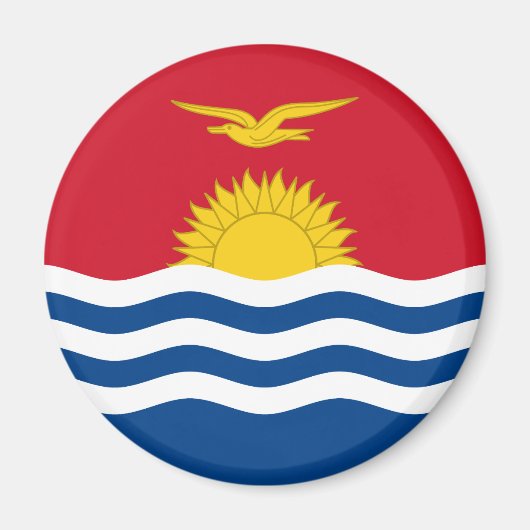 Aimant Drapeau patriotique de Kiribati (Devant)