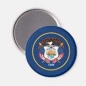 Aimant Drapeau patriotique de l'État de l'Utah (Recto/Verso)
