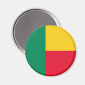 Aimant Drapeau patriotique du Bénin (Recto/Verso)