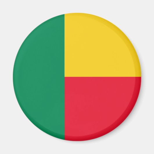 Aimant Drapeau patriotique du Bénin (Devant)