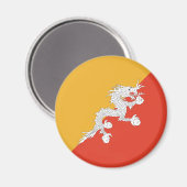 Aimant Drapeau patriotique du Bhoutan (Recto/Verso)