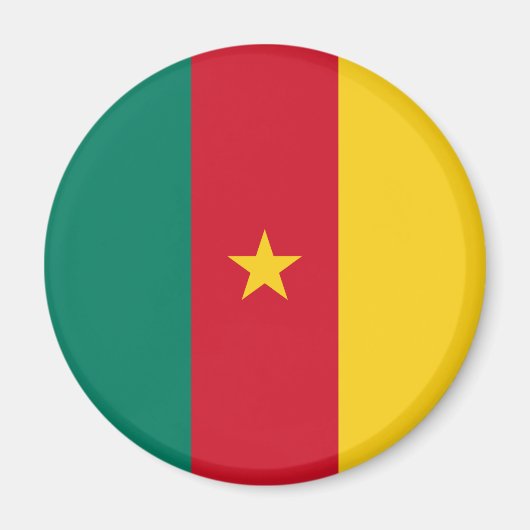 Aimant Drapeau patriotique du Cameroun (Devant)