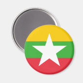 Aimant Drapeau patriotique du Myanmar (Recto/Verso)