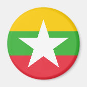 Aimant Drapeau patriotique du Myanmar (Devant)