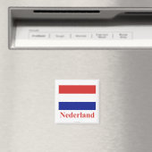 Aimant Drapeau Pays-Bas avec nom en néerlandais (In Situ (Lave-vaisselle))