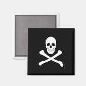 Aimant Drapeau Pirate (Jolly roger) (Recto/Verso)