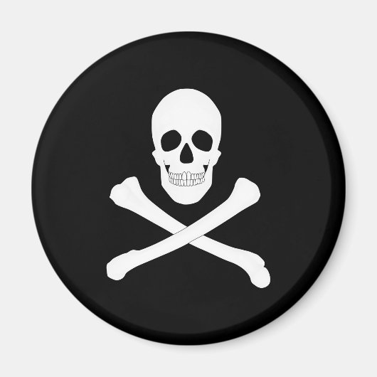Aimant Drapeau Pirate (Jolly roger) (Devant)