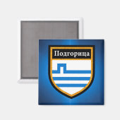 Aimant Drapeau Podgorica (Recto/Verso)