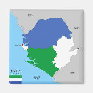 Aimant drapeau politique de carte de pays de la Sierra