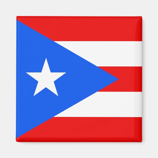 Aimant Drapeau portoricain (Porto Rico) (Devant)