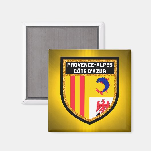 Aimant Drapeau Provence-Alpes-Côte d'Azur (Recto/Verso)