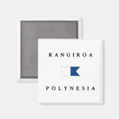 Aimant Drapeau Rangiroa Polynésie Alpha Dive (Recto/Verso)