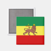 Aimant Drapeau rastafarien (Rastafarianisme) (Rasta) (Recto/Verso)