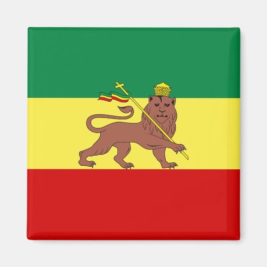 Aimant Drapeau rastafarien (Rastafarianisme) (Rasta) (Devant)