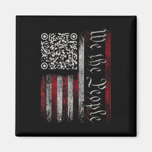 Aimant Drapeau rétro Vintage Qr Américain Drôle amusant T