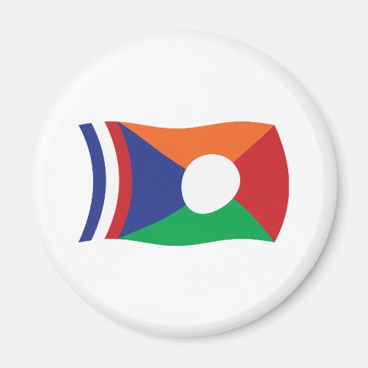 Aimant Drapeau Réunion (Devant)