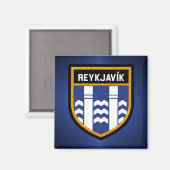 Aimant Drapeau Reykjavík (Recto/Verso)