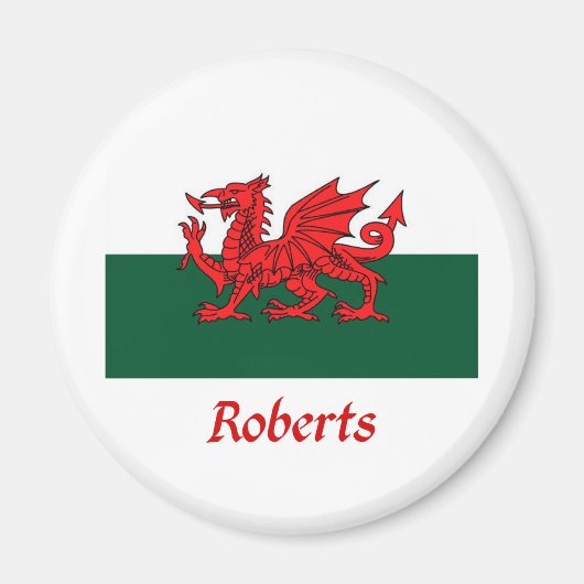 Aimant Drapeau Roberts Welsh (Devant)