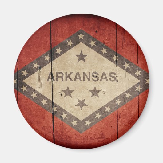 Aimant Drapeau robuste de l'Arkansas (Devant)