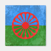 Aimant Drapeau romani (Devant)