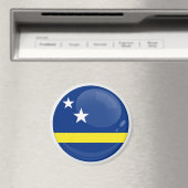 Aimant Drapeau rond de Curaçao (In Situ (Lave-vaisselle))