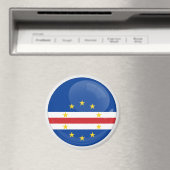 Aimant Drapeau rond en forme d'icône du Cap-Vert (In Situ (Lave-vaisselle))