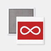Aimant Drapeau rouge métis (Recto/Verso)
