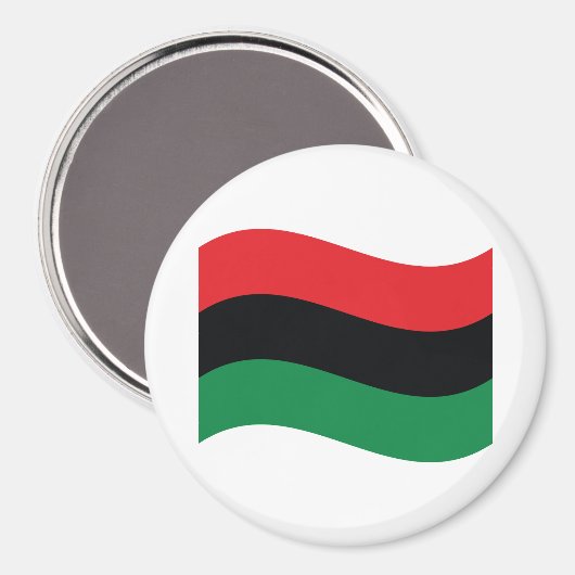 Aimant Drapeau rouge, noir et vert (Recto/Verso)