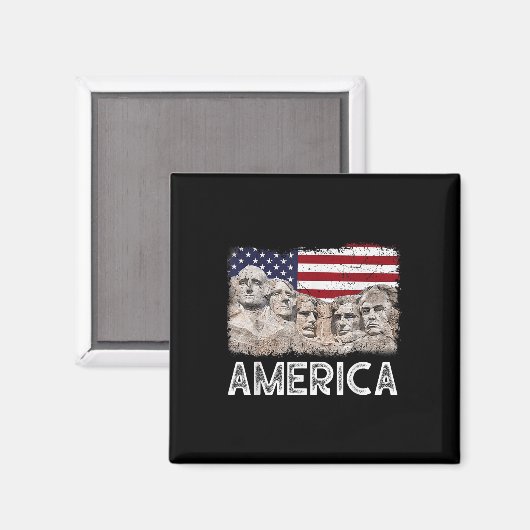 Aimant Drapeau Rushmore du 45e Rushmore Mount American (Recto/Verso)