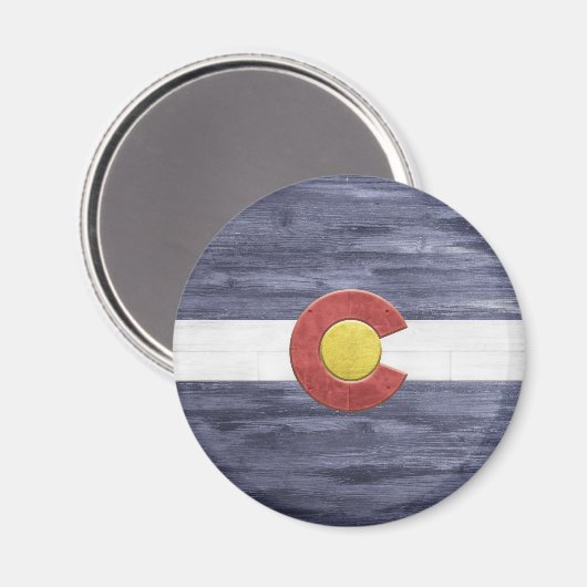 Aimant Drapeau rustique du Colorado (Recto/Verso)