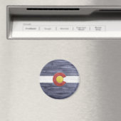 Aimant Drapeau rustique du Colorado (In Situ (Lave-vaisselle))
