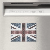 Aimant Drapeau rustique UK rouge bleu étincelants parties (In Situ (Lave-vaisselle))