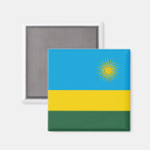 Aimant Drapeau rwandais (Rwanda) (Pays africain) (Recto/Verso)
