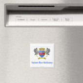 Aimant Drapeau Saint Barthélemy avec nom en français (In Situ (Lave-vaisselle))